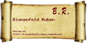 Bienenfeld Ruben névjegykártya